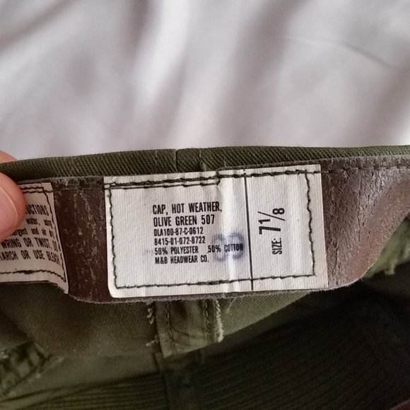 U.S. Army Field Hat - 7 1/8 - Olive Drab - Picture 3 of 3